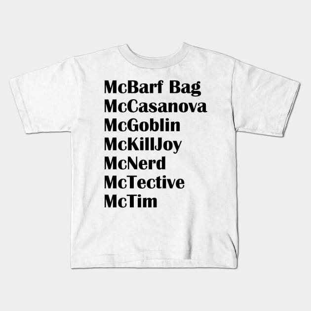 McGee - NCIS Kids T-Shirt by MoviesAndOthers